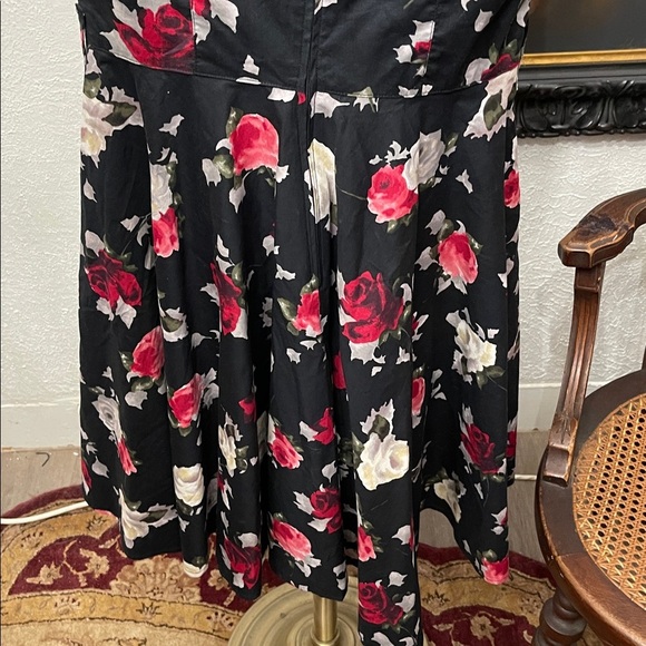 NWOT 🖤 Hell Bunny Rose Print Rockabilly Dress | Pin Up Dress Size Small - Picture 6 of 6